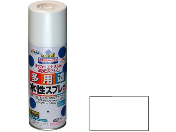 【お取り寄せ】アサヒペン 水性多用途スプレー 420ml 白 塗料 塗装 養生 内装 土木...