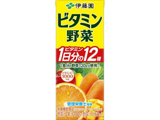 伊藤園 ビタミン野菜 200ml 野菜ジュース 果汁飲料 缶飲料 ボトル飲料