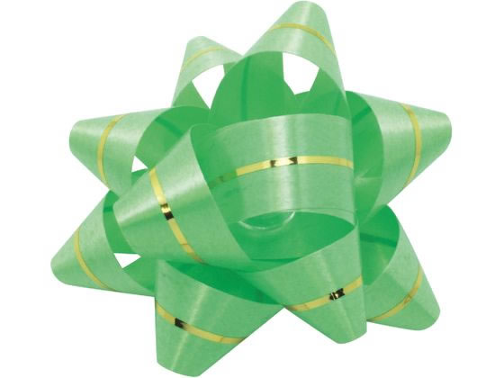 【お取り寄せ】ササガワ リボンフラワー 小 緑 100個入 38-2530 シール シール台 包装紙 包装 ラッピング