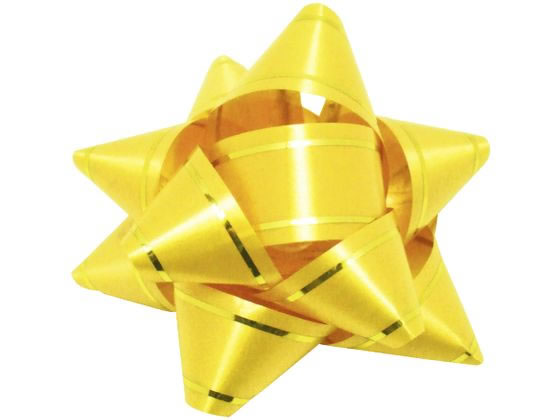 【お取り寄せ】ササガワ リボンフラワー 大 黄 100個入 38-2551 シール シール台 包装紙 包装 ラッピング