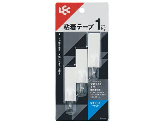 レック 粘着ツールフック 小 3個入 H00434 粘着フック 粘着タイプ 吊下げ POP 掲示用品