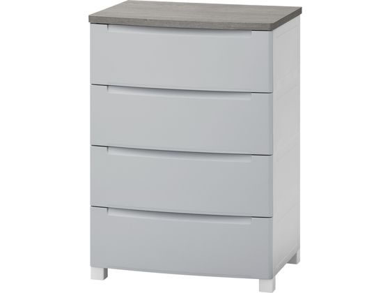 【お取り寄せ】アイリスオーヤマ ウッドトップノックダウンチェスト ライトグレー KDMG-564WT チェスト リビング収納 収納家具 インテリア 収納