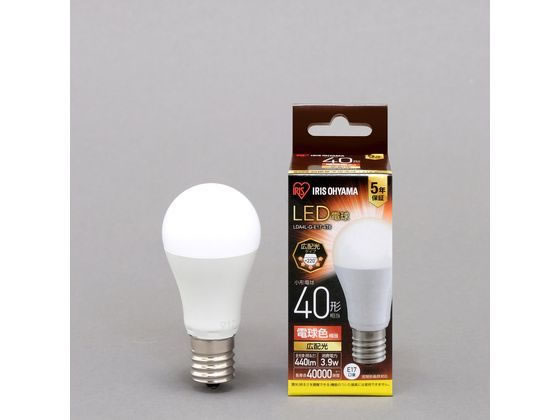 【お取り寄せ】アイリスオーヤマ LED電球 E17 広配光 40形相当 電球色 40W形相当 小形電球 E17 LED電球 ランプ