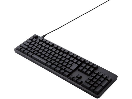 【お取り寄せ】エレコム 有線フルキーボード Leggero 茶軸 メカニカル 黒 キーボード マウス 入力機器 パソコン 家電