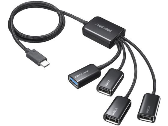 【お取り寄せ】サンワサプライ USB Type-Cコンボハブ(4ポート) USB-3TC436BK USBハブ ネットワーク機器 PC周辺機器