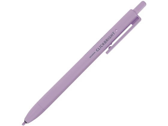 ゼブラ ノック式蛍光ペン クリックブライト 紫 WKS30-PU 紫 パープル系 使いきりタイプ 蛍光ペン