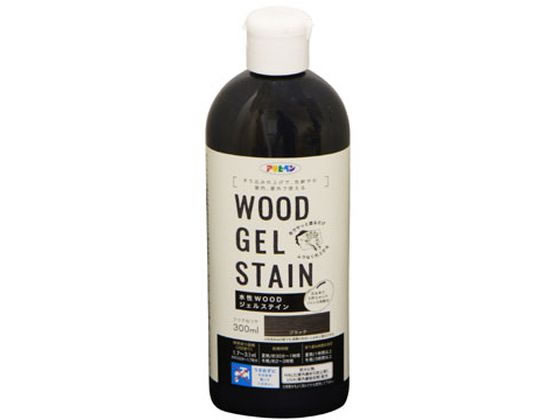 【お取り寄せ】アサヒペン 水性WOODジェルステイン 300ml ブラック 塗料 塗装 養生 内装 土木 建築資材