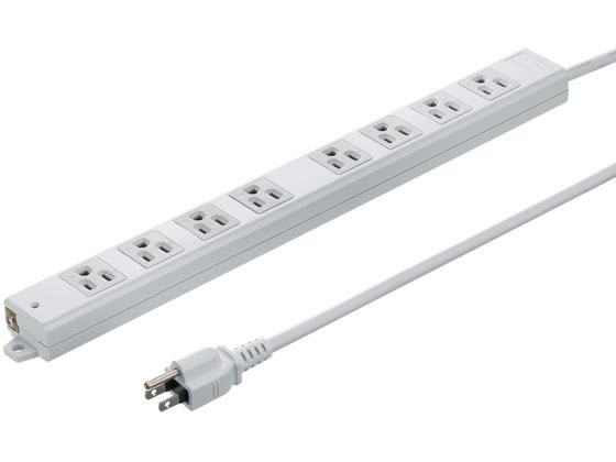 【お取り寄せ】サンワサプライ 工事物件タップ 3P 8個口 3m TAP-KS8N-3 3ピンタイプ 5m未満 OAタップ 延長コード 配線