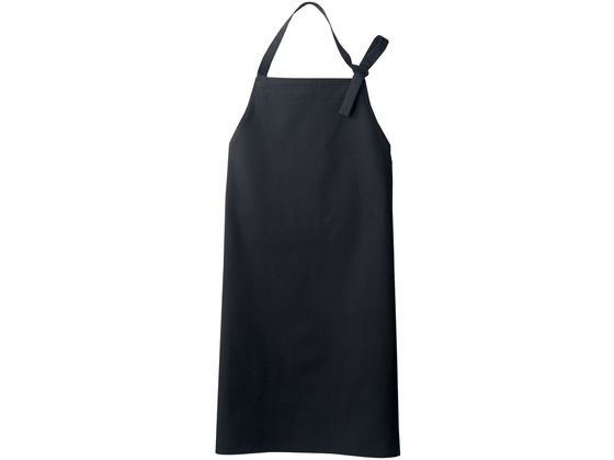 【お取り寄せ】住商モンブラン 防炎エプロン 兼用 黒 F VA501-1 厨房 調理服 飲食店ユニフォーム ユニ..