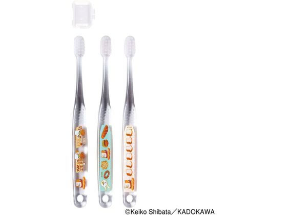 【お取り寄せ】スケーター 歯ブラシ 3P キャップ付 園児用 クリア パンどろぼう キャラクターグッ ...