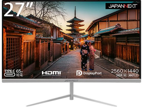 【お取り寄せ】JAPANNEXT 液晶ディスプレイ 27型 WQHD JN-T27WQHD-C65W モニター PC周辺機器