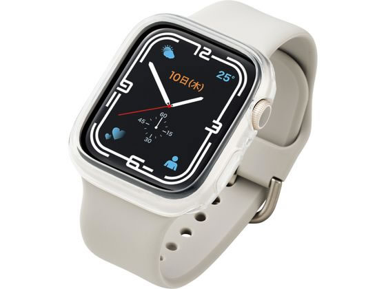 【お取り寄せ】エレコム Apple Watch 45mm用ソフトバンパー クリア AW-21ABPUCR スマートフォン 携帯電話 FAX 家電