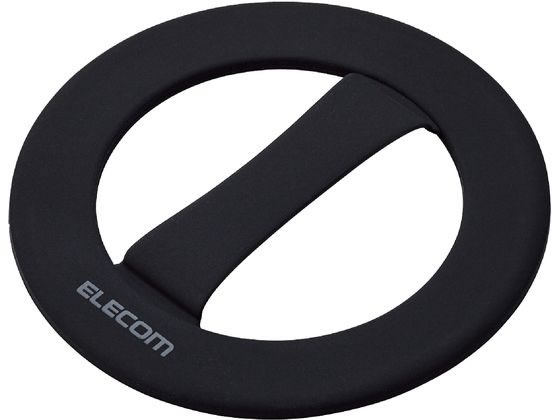 【お取り寄せ】エレコム 円形スマホバンド ブラック P-STBNCIBK スマートフォン関連品 スマホ タブレット関連品