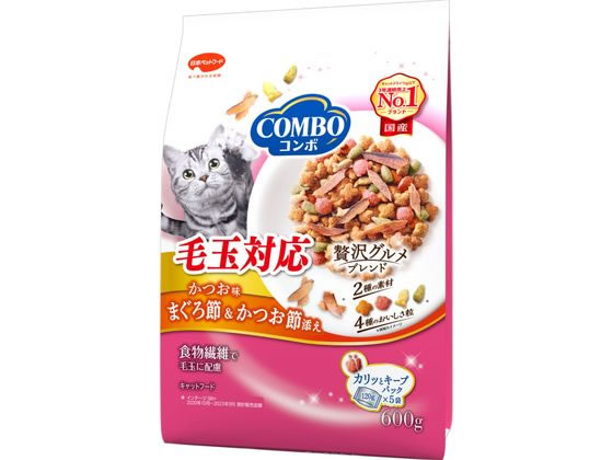 【お取り寄せ】日本ペットフード コンボキャット 毛玉 鰹・鮪節・鰹節 600g ドライフード 猫 ペット キャット