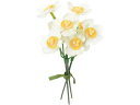 【お取り寄せ】YDM 造花 水仙ピック×3 ホワイトイエロー