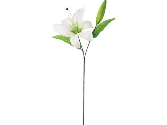 【お取り寄せ】YDM 造花 シングルオリエンタルリリー ホワイト