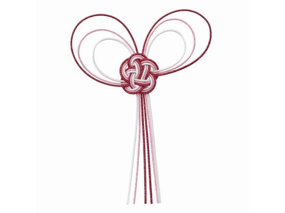 東京堂ハート水引結びレッドピンクイ...