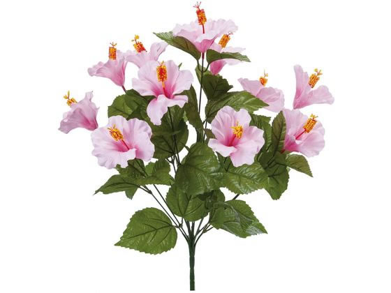 【お取り寄せ】YDM 造花 ハイビスカスブッシュ ピンク インテリア 枯れない 観葉植物 花材 フラワーアレンジメント フェイクフラワー 店舗装飾 花材 造花 花 フラワーアレンジメント材料