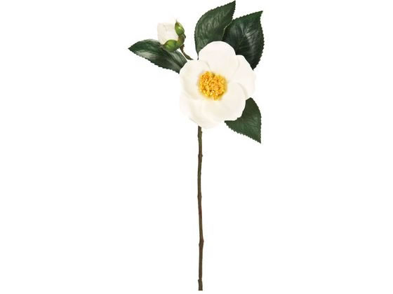 【お取り寄せ】東京堂 造花 江戸椿ピック ホワイト 3本