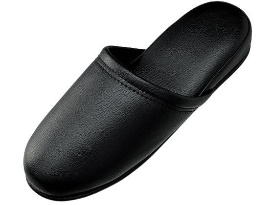 【お取り寄せ】スマートバリュー 抗菌スリッパ 10足組 ブラック N117J-BK 合皮 ポリエステル製スリッパ