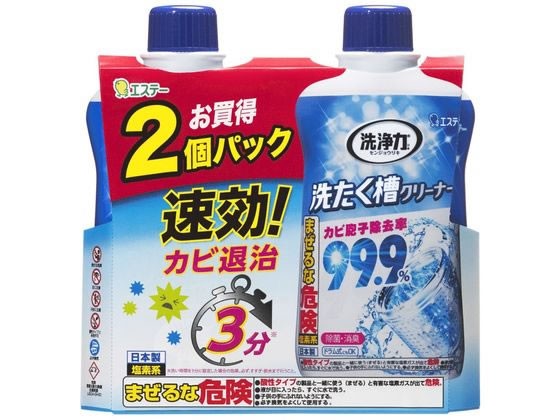 エステー 洗浄力洗たく槽クリーナー2P1100g カビとり剤 掃除用洗剤 洗剤 清掃