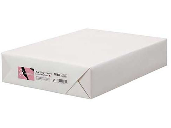 B4 Size Paper - 【お取り寄せ】スマートバリュー カラーペーパー特厚口B4 桃 500枚 A282J-7 B4サイズ ピンク系 桃 カラーコピー用紙