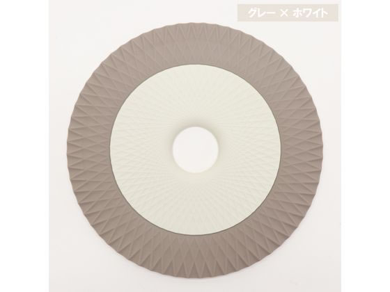 ヒロコーポレーション シリコン鍋敷き グレー×ホワイト HED-3242 キッチン雑貨