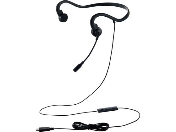 [주문] ELECOM 유선 헤드셋 USB TypeC 골전도 블랙 HS-BC05CBK 헤드셋 통화용 이어폰 PC 주변 기기 PC 가전