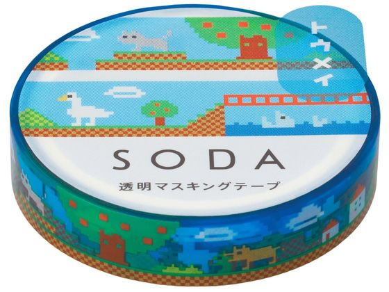 キングジム ソーダ 透明マスキングテープ ドット CMT10-010 デコレーション用マスキングテープ シールタイプ デコレーショングッズ