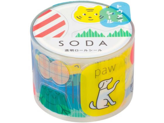 キングジム ソーダ 透明マスキングテープ バラエティ CMTSE30-001 デコレーション用マスキングテープ シールタイプ デコレーショングッズ