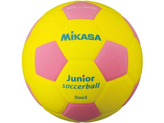 【お取り寄せ】ミカサ ジュニアサッカー 軽量球3号 EVAイエロー/ピンク SF3J-YP