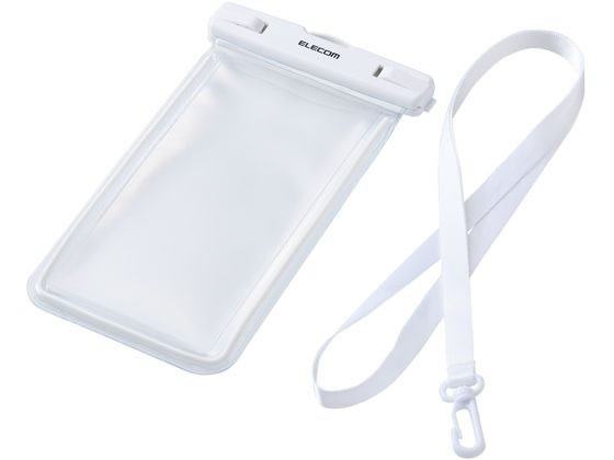 【お取り寄せ】エレコム 防水スマホケース 防水ポーチ 蓄光 ホワイト P-WPSL05WH スマートフォン用ケース カバー スマートフォン関連品 スマホ タブレット関連品