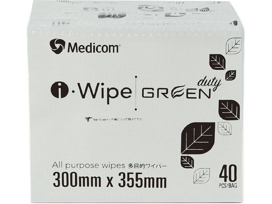 【商品説明】環境に配慮した生分解性の使い捨てワイプです。吸水性に優れるため、様々な場面でご使用いただけます。【仕様】●カラー：ホワイト●ワイプ展開サイズ：300×355mm●注文単位：1パック（40枚）【備考】※メーカーの都合により、パッケージ・仕様等は予告なく変更になる場合がございます。【検索用キーワード】ARメディコム　エーアールメディコム　ARめでぃこむ　えーあーるめでぃこむ　i−Wipe生分解性多目的ワイパー　i−Wipe　生分解性　多目的ワイパー　ワイパー　わいぱー　GWR919004　1パック　40枚　使い捨て　環境配慮　吸水性　白　しろ　シロ　ホワイト　WHITE　300×355mm　ワイパー　X942NZ使い捨ての生分解性多目的ワイプ