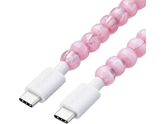 【お取り寄せ】エレコム USB-C ケーブル 1m コードジュエリー ピンク MPA-CJCC10PN