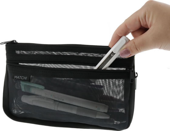 サンスター メッシュケース MATCH ブラック S2132788 小物入れ デスクトップ収納 デスク周り 文具