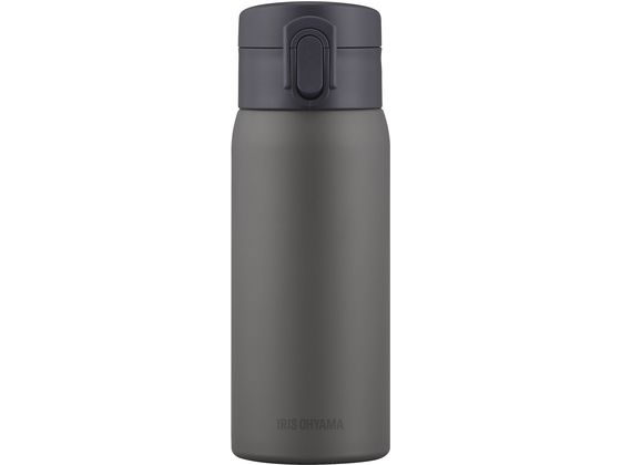 【お取り寄せ】アイリスオーヤマ ステンレスケータイボトル ワンタッチ 350ml グレー SKB-O350 水筒 タンブラー キッチン雑貨