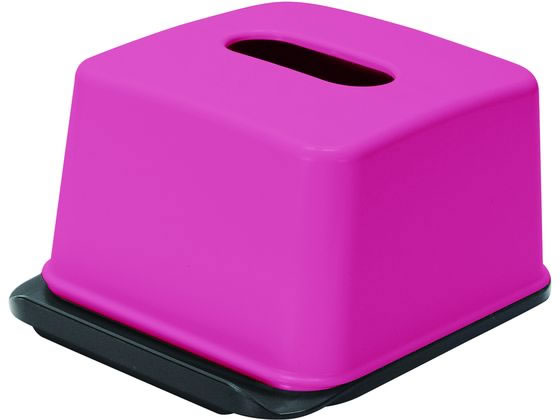 【お取り寄せ】ライクイット ハーフティッシュボックス ピンク ペーパータオルホルダー 紙製品