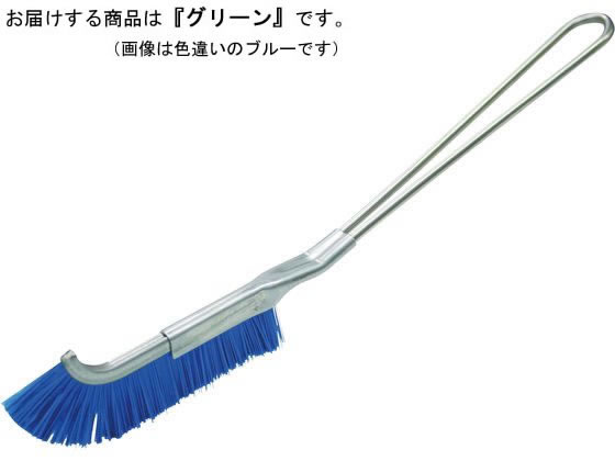 【お取り寄せ】椿本興業 J型ブラシ グリーン 380294 タワシ ブラシ 清掃 衛生 水廻り 厨房 キッチン