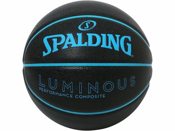 【お取り寄せ】スポルディング ルミナス コンポジット 7号球 ブラック×ブルー 77-846J