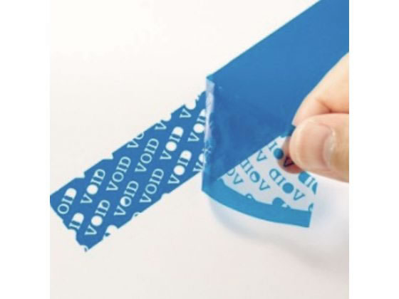 【お取り寄せ】テープ セキュリティテープ 35×50 VOIDブルー 1巻 002000421 セキュリティラベル 用途別ラベルシール 粘着ラベル用紙