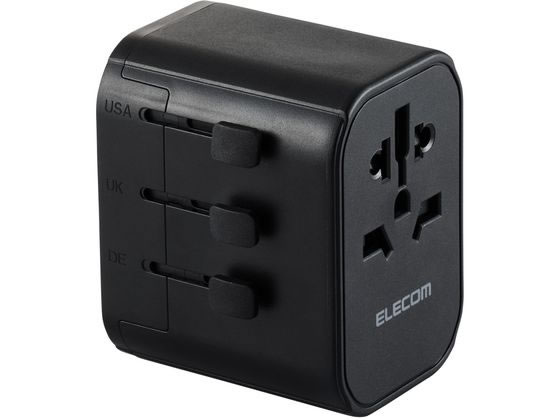 【お取り寄せ】エレコム 海外用変換アダプター A BF O SE 黒 T-HPAM-15A2CBK  ...