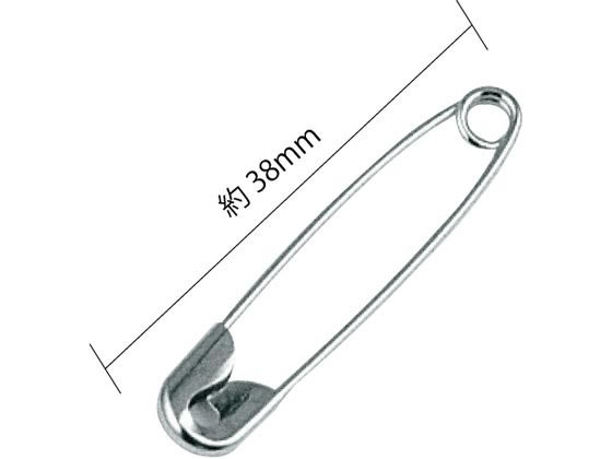 ミツヤ 安全ピン 38mm 28本 BX1-81-3 ピン フック 掲示物留め 吊下げ POP 掲示
