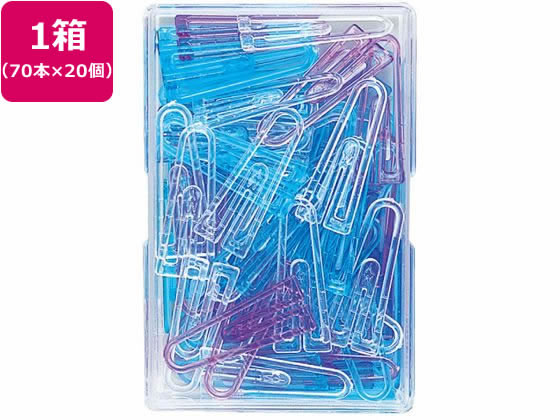 Gem Clip - 【お取り寄せ】ミツヤ カラークリップ プチマリン 70本×20個 PC-70-M ゼムクリップ 留める 文具 事務