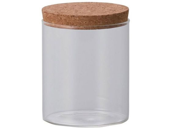 【お取り寄せ】クレイ Glass Cylinder with Cork 9.5φ12H CLEAR