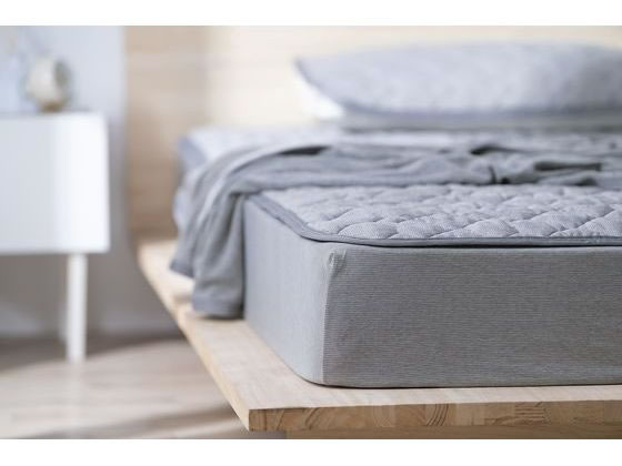 アイリスオーヤマ 冷感ボックスシーツ ダブル グレー BXS-NPES3-D