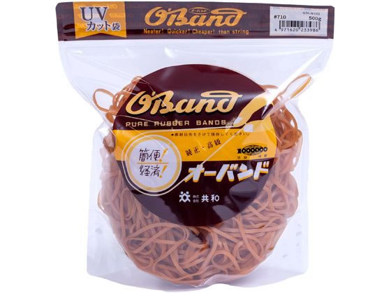 【お取り寄せ】共和 輪ゴム オーバンド 透明袋 #710 アメ 500g GTA-N-002 輪ゴム ...