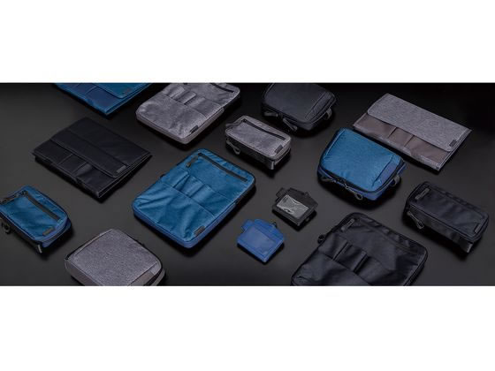 【お取り寄せ】クツワ ガジェットポーチ ワイド グレー FS108GY 小物入れ デスクトップ収納 デスク周り 文具 jetprice-10688134 JET PRICE サンプル画像3