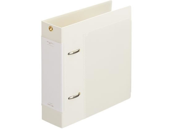 リヒトラブ myfa コレクションファイル ミニ ワイド ミルキーホワイト F3321-0 D型2穴リングファイル PP製 リング式ファイル