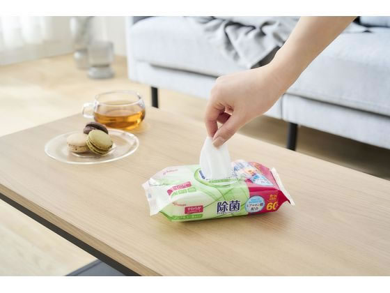 アイリスオーヤマ 除菌ができるウェットティッシュ ノンアルコール 8個×8パック 除菌シート 大量 手拭き ウェット ティシュ 使いきりタイプ ウェットティッシュ