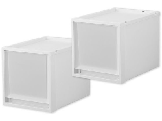 天馬 Fits フィッツケース マルチ 40-30M ホワイトクリア 2個 110015829 収納家具 インテリア 収納